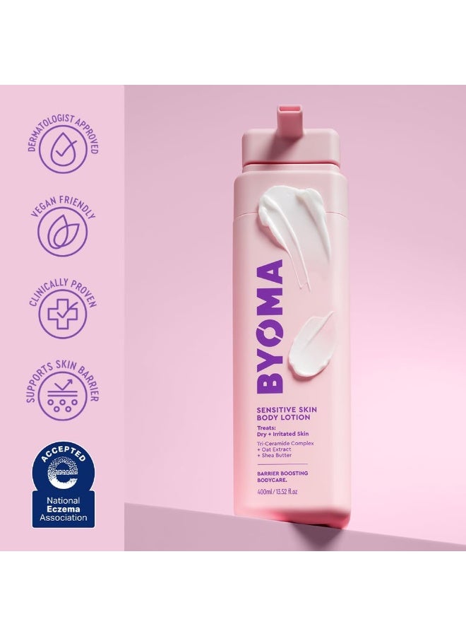 BYOMA Sensitive Body Lotion (400ml) For Sensitive, Dry and Irritated Skin - Fragrance-Free Moisturiser with Oat Extract and Shea Butter - Soothes and Relieves Itching - Skin Barrier Support - Image 5